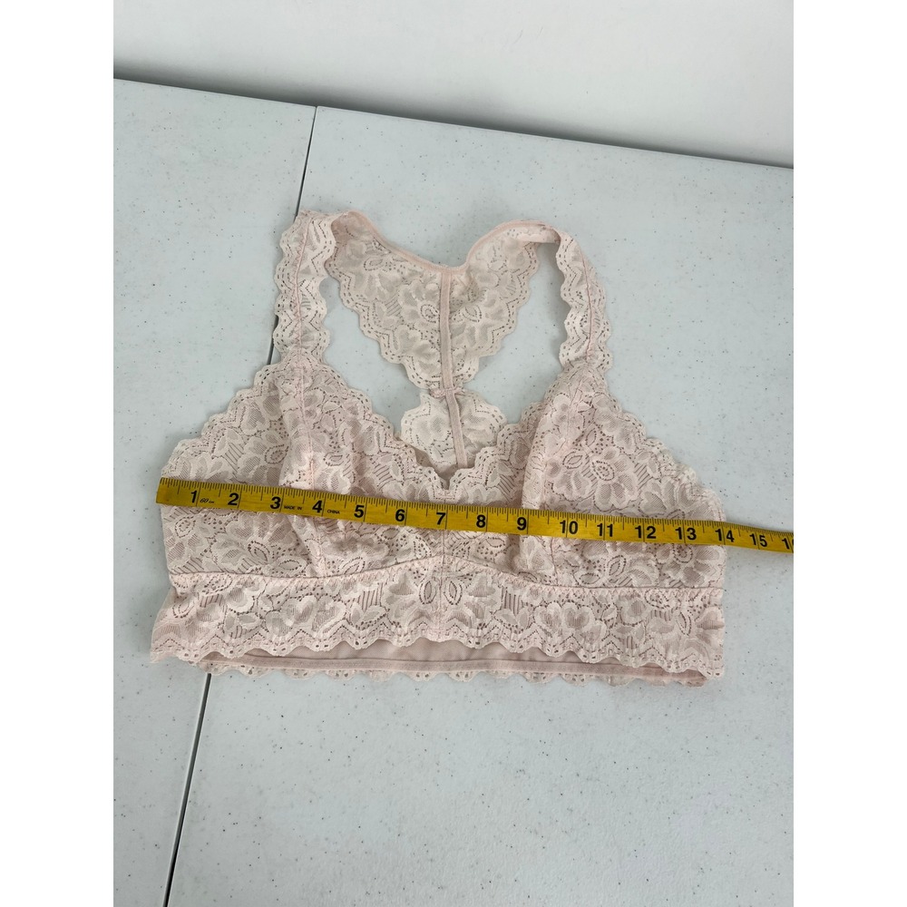 Felina Women Size M Floral Lace Racerback Bralettes Black Pink Gray Lot - Picture 5 of 16